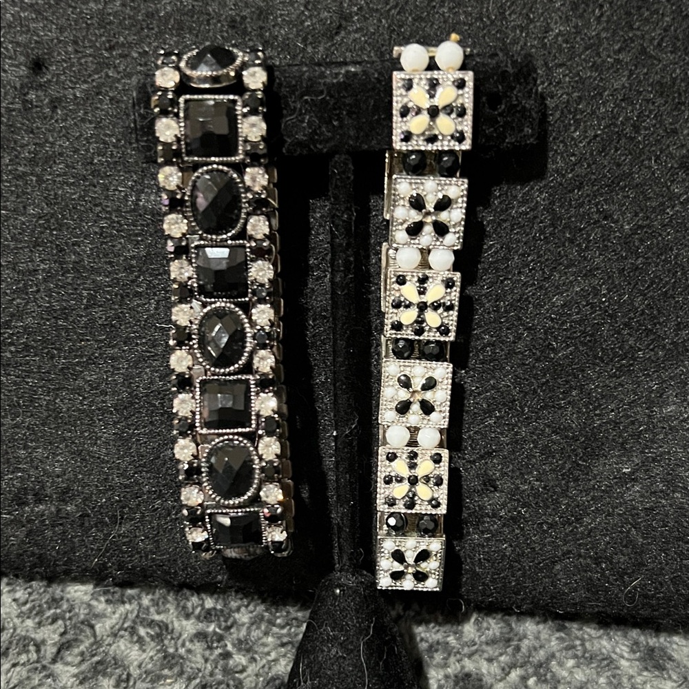 Elegant Black and White Bracelets